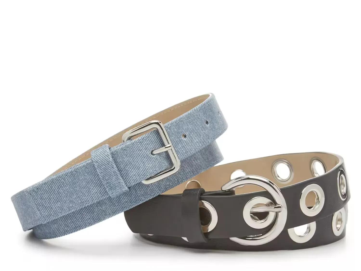 Crown Vintage Denim & Black Women's Belts- 2 Pack
