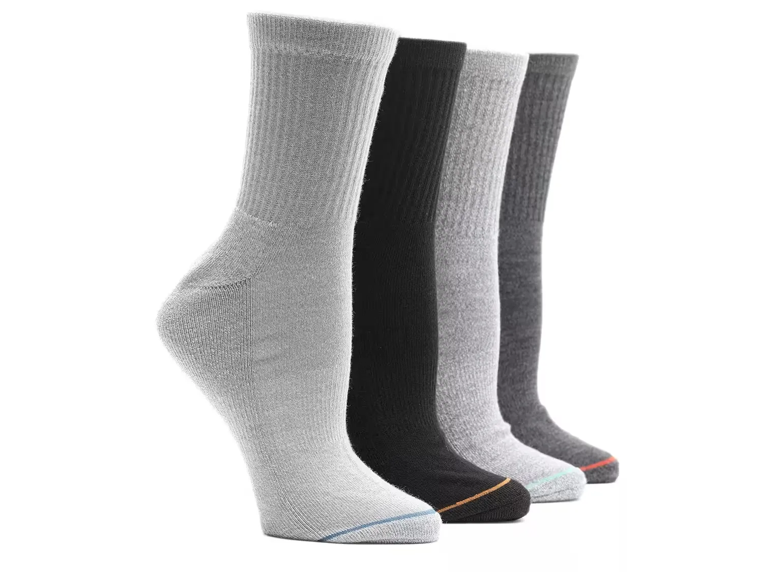 Crown Vintage Ribbed Men's Crew Socks - 4 Pack