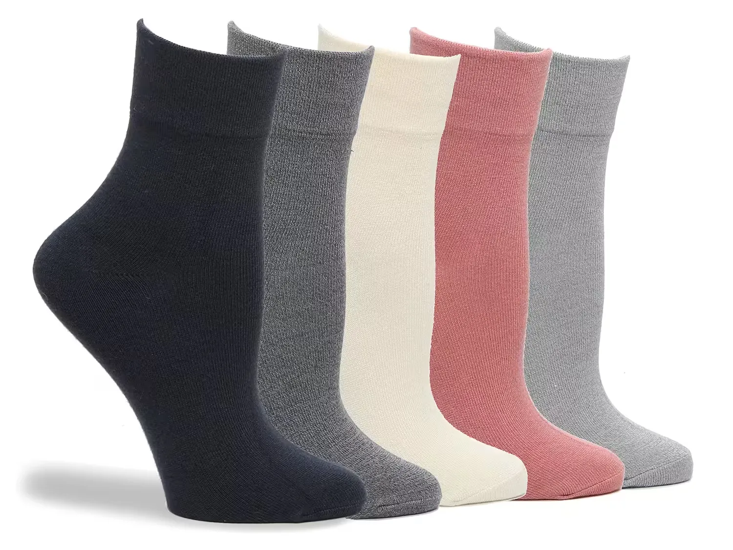 Crown Vintage Solid Women's Ankle Socks - 5 Pack