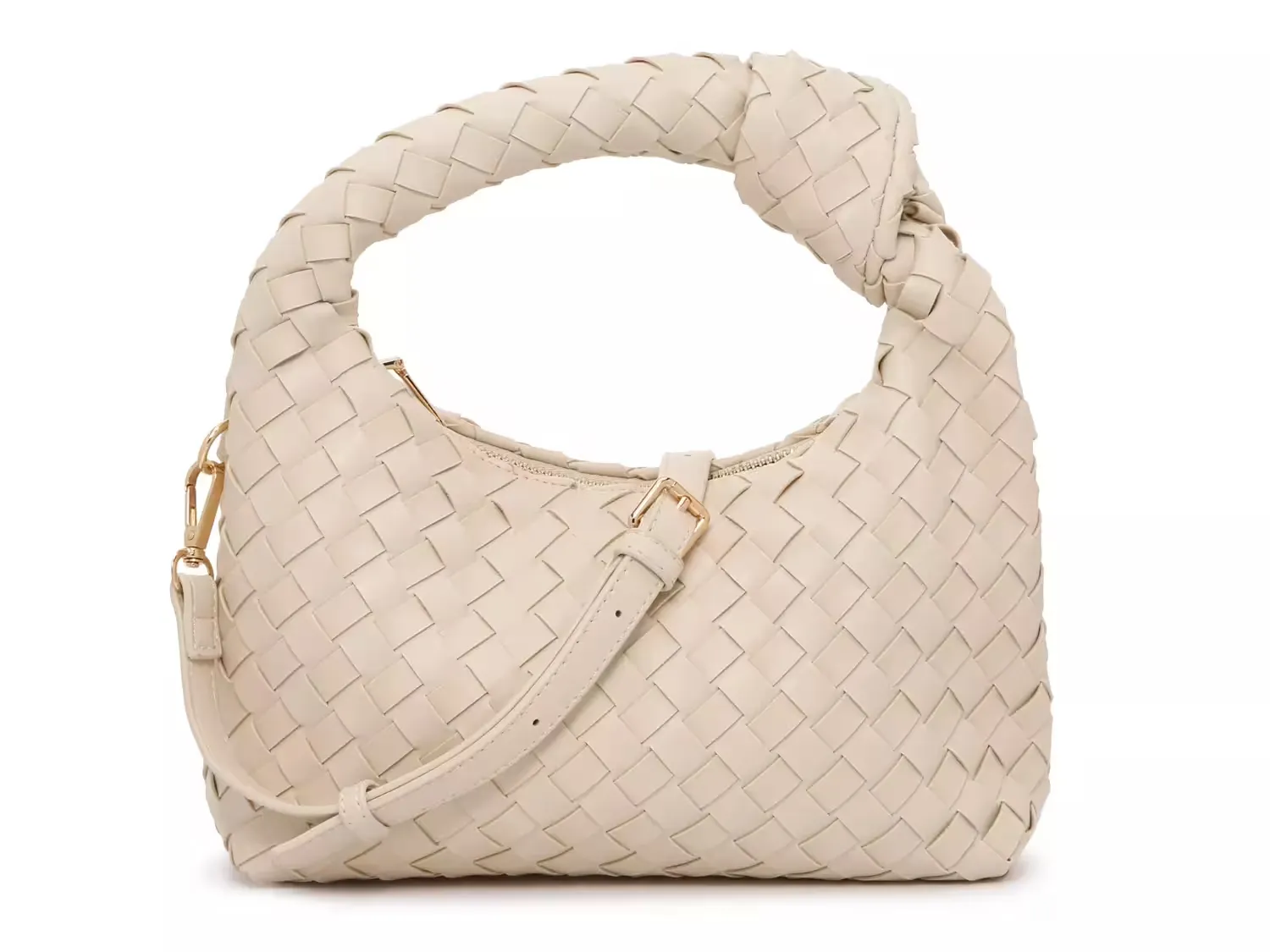 Crown Vintage Woven Knotted Hobo Bag